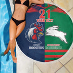 Custom Roosters-Rabbitohs Beach Blanket NRL Tribal Half Style