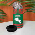 Custom Roosters-Rabbitohs 4 in 1 Can Cooler Tumbler NRL Tribal Half Style