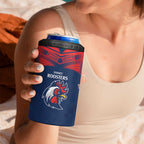 Custom Roosters-Rabbitohs 4 in 1 Can Cooler Tumbler NRL Tribal Half Style