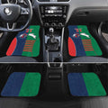 Custom Roosters-Rabbitohs Car Mats NRL Tribal Half Style