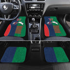 Custom Roosters-Rabbitohs Car Mats NRL Tribal Half Style