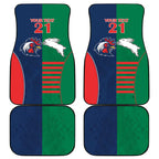 Custom Roosters-Rabbitohs Car Mats NRL Tribal Half Style