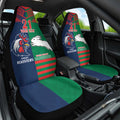 Custom Roosters-Rabbitohs Car Seat Cover NRL Tribal Half Style