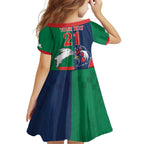 Custom Roosters-Rabbitohs Family Matching Off Shoulder Maxi Dress and Hawaiian Shirt NRL Tribal Half Style