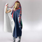 Custom Roosters-Rabbitohs Hooded Blanket NRL Tribal Half Style