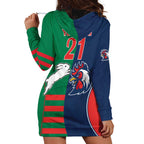 Custom Roosters-Rabbitohs Hoodie Dress NRL Tribal Half Style