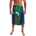 Custom Roosters-Rabbitohs Lavalava NRL Tribal Half Style