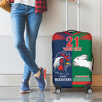 Custom Roosters-Rabbitohs Luggage Cover NRL Tribal Half Style