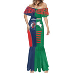 Custom Roosters-Rabbitohs Mermaid Dress NRL Tribal Half Style