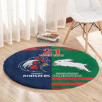 Custom Roosters-Rabbitohs Round Carpet NRL Tribal Half Style