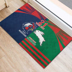 Custom Roosters-Rabbitohs Rubber Doormat NRL Tribal Half Style
