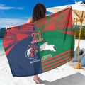 Custom Roosters-Rabbitohs Sarong NRL Tribal Half Style