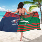 Custom Roosters-Rabbitohs Sarong NRL Tribal Half Style