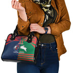 Custom Roosters-Rabbitohs Shoulder Handbag NRL Tribal Half Style