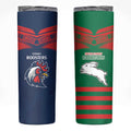 Custom Roosters-Rabbitohs Skinny Tumbler NRL Tribal Half Style