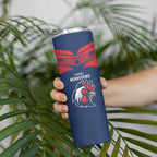 Custom Roosters-Rabbitohs Skinny Tumbler NRL Tribal Half Style
