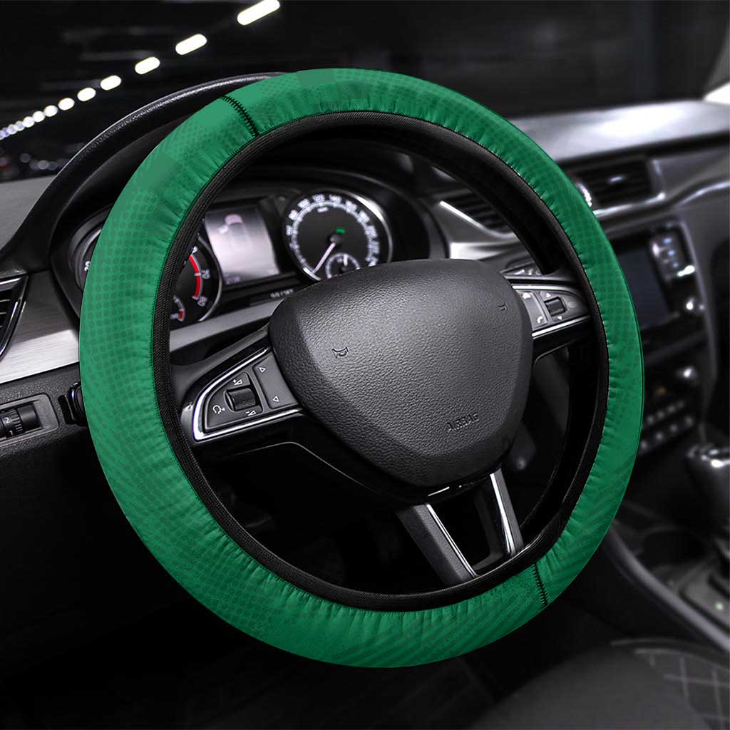 Roosters-Rabbitohs Steering Wheel Cover NRL Tribal Half Style