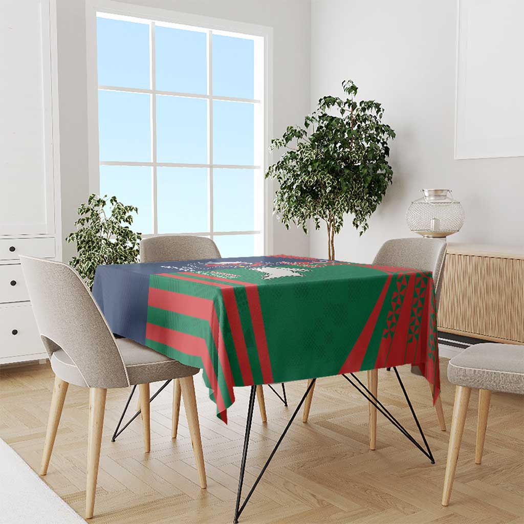Custom Roosters-Rabbitohs Tablecloth NRL Tribal Half Style