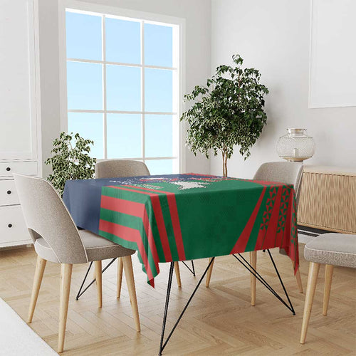 Custom Roosters-Rabbitohs Tablecloth NRL Tribal Half Style