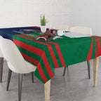 Custom Roosters-Rabbitohs Tablecloth NRL Tribal Half Style