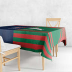 Custom Roosters-Rabbitohs Tablecloth NRL Tribal Half Style