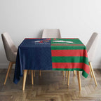 Custom Roosters-Rabbitohs Tablecloth NRL Tribal Half Style