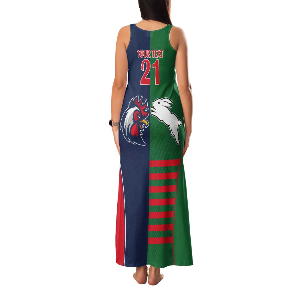 Custom Roosters-Rabbitohs Tank Maxi Dress NRL Tribal Half Style