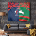 Custom Roosters-Rabbitohs Tapestry NRL Tribal Half Style