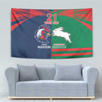 Custom Roosters-Rabbitohs Tapestry NRL Tribal Half Style