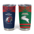 Custom Roosters-Rabbitohs Tumbler Cup NRL Tribal Half Style