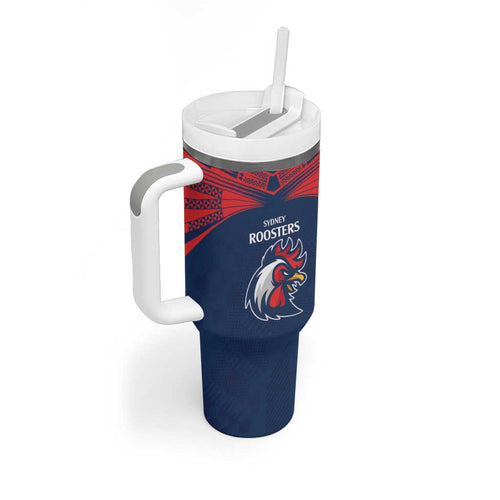 Custom Roosters-Rabbitohs Tumbler With Handle NRL Tribal Half Style