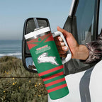 Custom Roosters-Rabbitohs Tumbler With Handle NRL Tribal Half Style