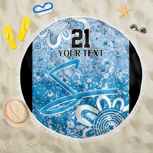 Adelaide Strikers Custom Beach Blanket Minimalism Aboriginal