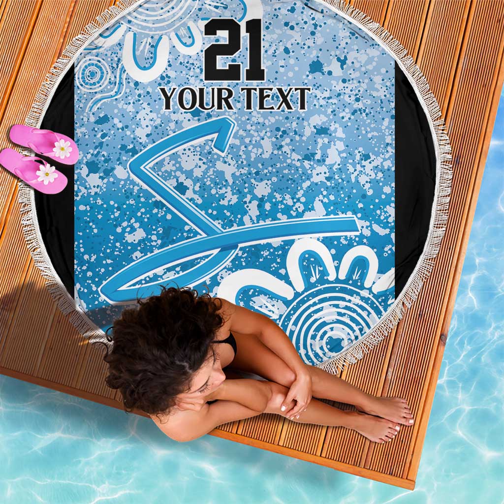 Adelaide Strikers Custom Beach Blanket Minimalism Aboriginal