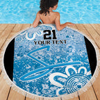 Adelaide Strikers Custom Beach Blanket Minimalism Aboriginal
