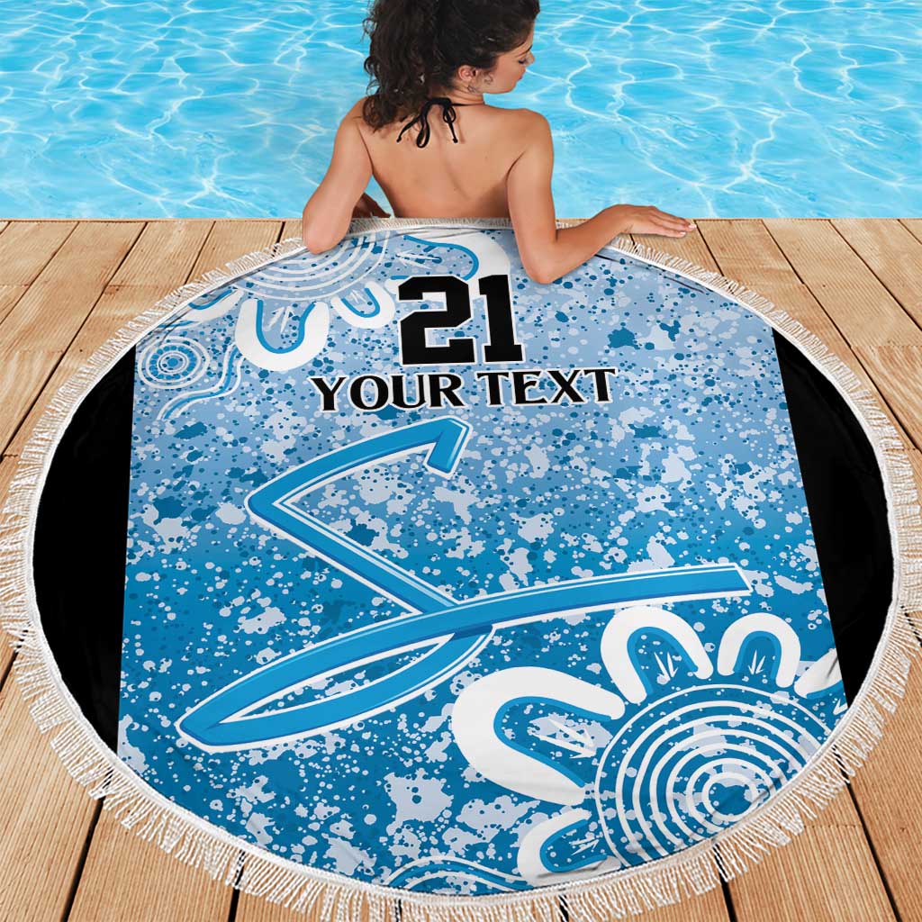 Adelaide Strikers Custom Beach Blanket Minimalism Aboriginal