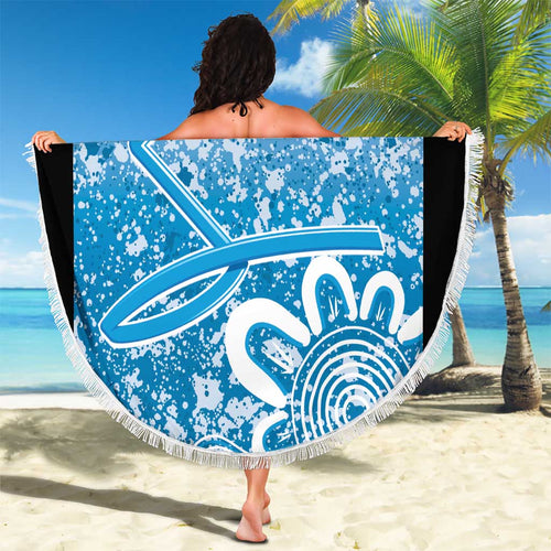 Adelaide Strikers Custom Beach Blanket Minimalism Aboriginal