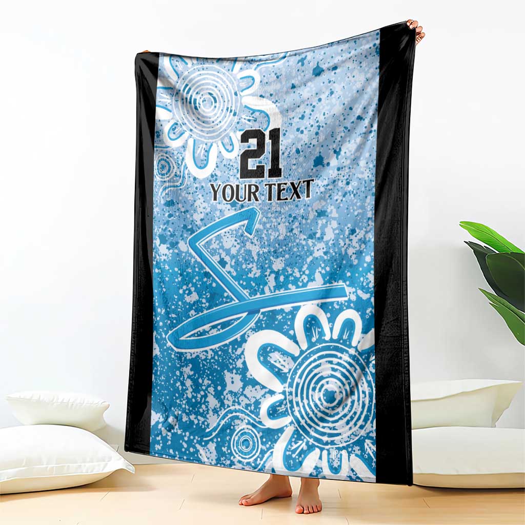 Adelaide Strikers Custom Blanket Minimalism Aboriginal