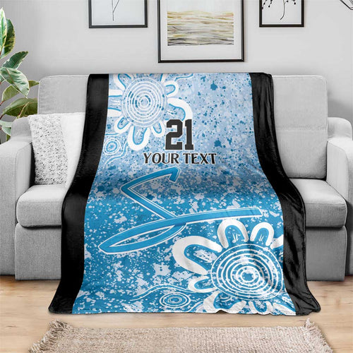 Adelaide Strikers Custom Blanket Minimalism Aboriginal