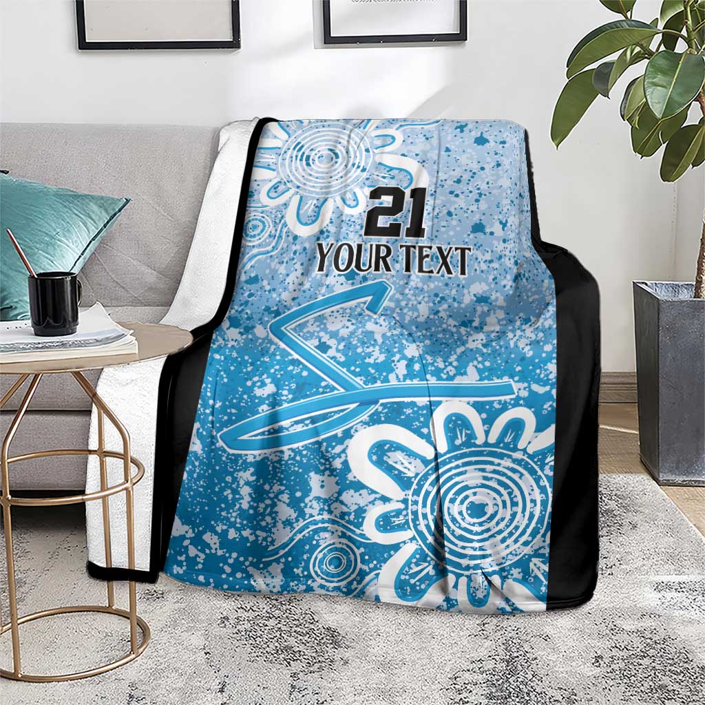 Adelaide Strikers Custom Blanket Minimalism Aboriginal