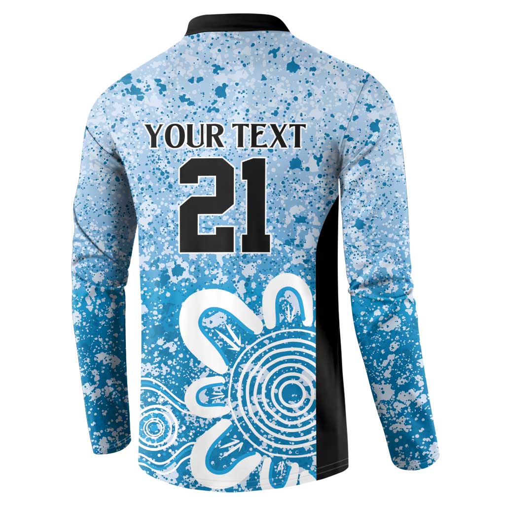 Adelaide Strikers Custom Button Sweatshirt Minimalism Aboriginal