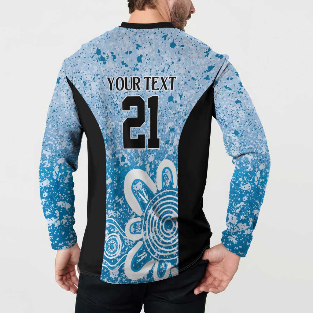 Adelaide Strikers Custom Button Sweatshirt Minimalism Aboriginal