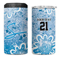 Adelaide Strikers Custom 4 in 1 Can Cooler Tumbler Minimalism Aboriginal