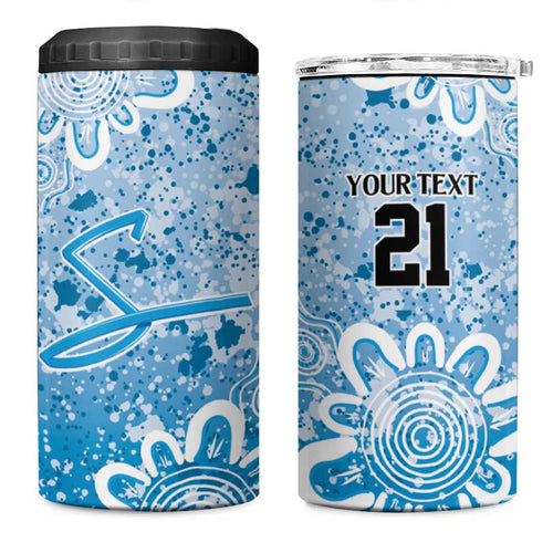 Adelaide Strikers Custom 4 in 1 Can Cooler Tumbler Minimalism Aboriginal