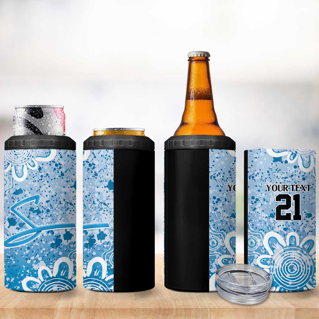 Adelaide Strikers Custom 4 in 1 Can Cooler Tumbler Minimalism Aboriginal