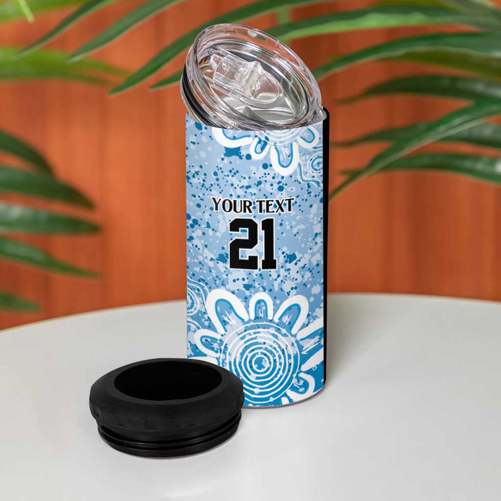 Adelaide Strikers Custom 4 in 1 Can Cooler Tumbler Minimalism Aboriginal