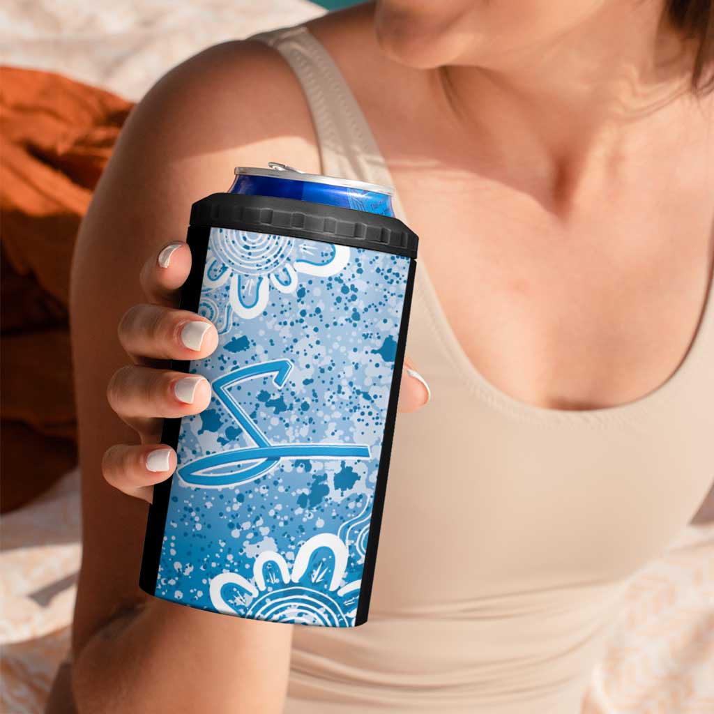 Adelaide Strikers Custom 4 in 1 Can Cooler Tumbler Minimalism Aboriginal