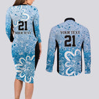 Adelaide Strikers Custom Couples Matching Long Sleeve Bodycon Dress and Long Sleeve Button Shirt Minimalism Aboriginal
