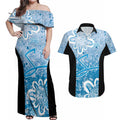 Adelaide Strikers Custom Couples Matching Off Shoulder Maxi Dress and Hawaiian Shirt Minimalism Aboriginal