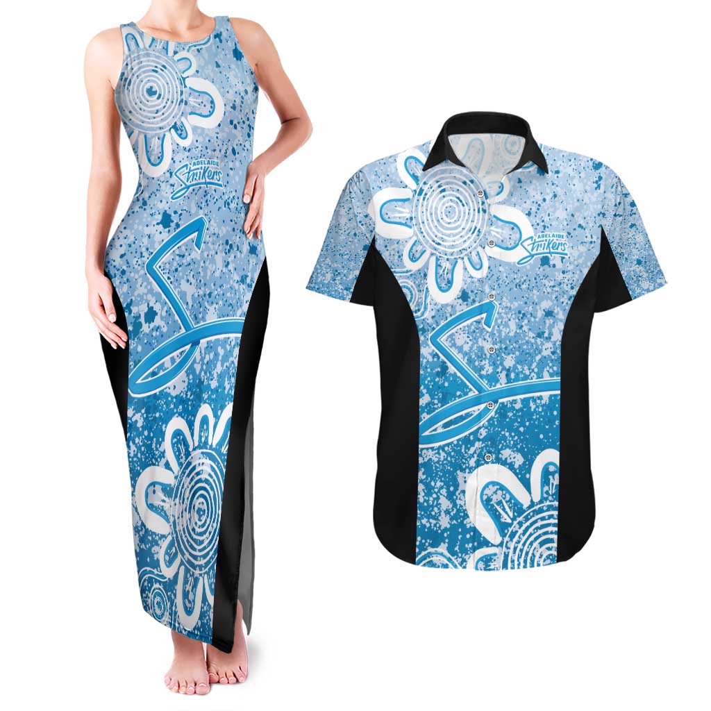 Adelaide Strikers Custom Couples Matching Tank Maxi Dress and Hawaiian Shirt Minimalism Aboriginal